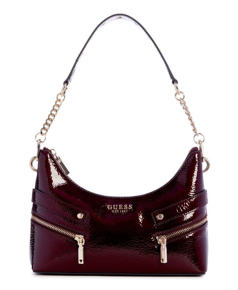 Cartera Guess Mujer Trissa Top Zip Shoulder Bag Burdeo-0