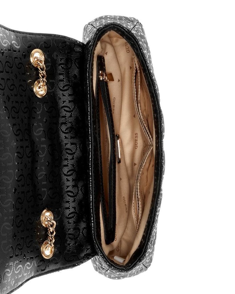 Cartera Guess Mujer Adelard Convertible Xbody Flap Negro-3