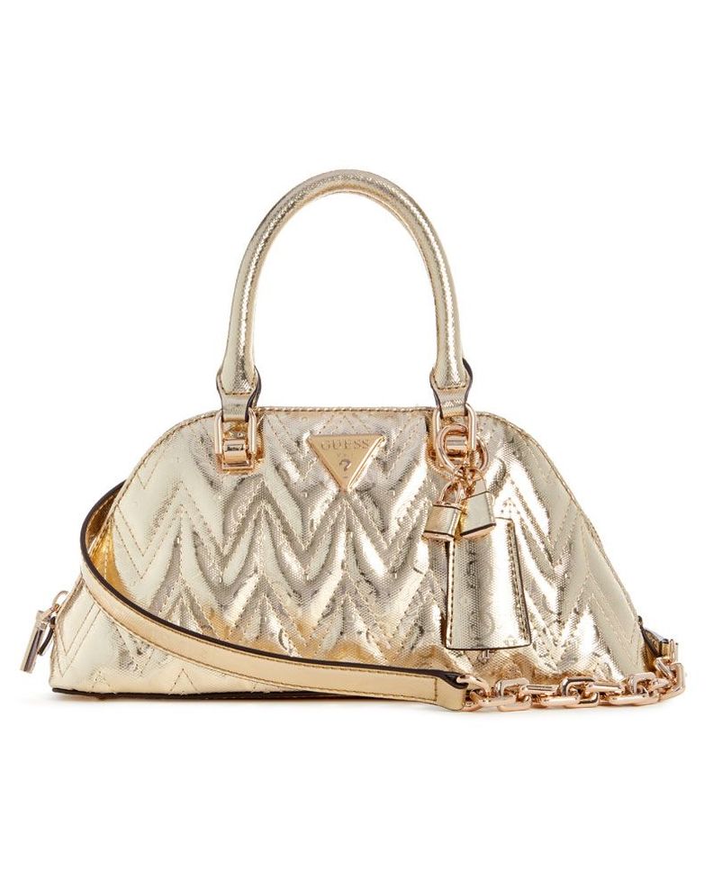 Cartera Guess Mujer Adelard Dome Satchel Dorado-0