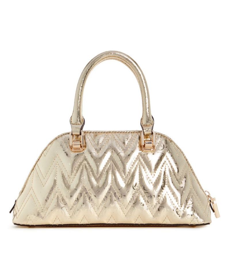 Cartera Guess Mujer Adelard Dome Satchel Dorado-2