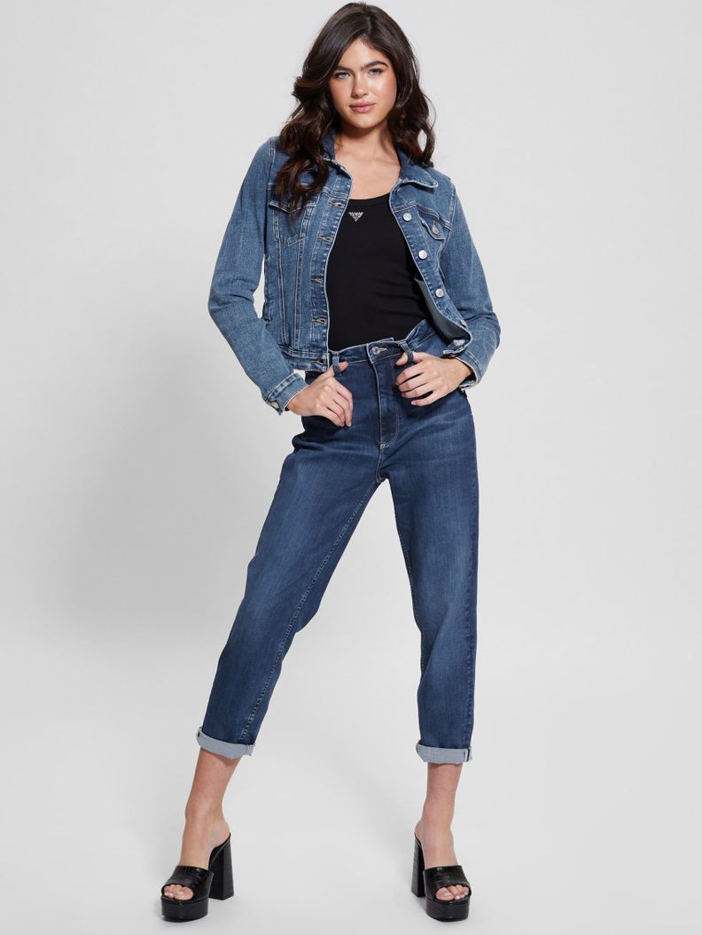 Chaqueta Guess Mujer Sexy Trucker Jacket Azul-1