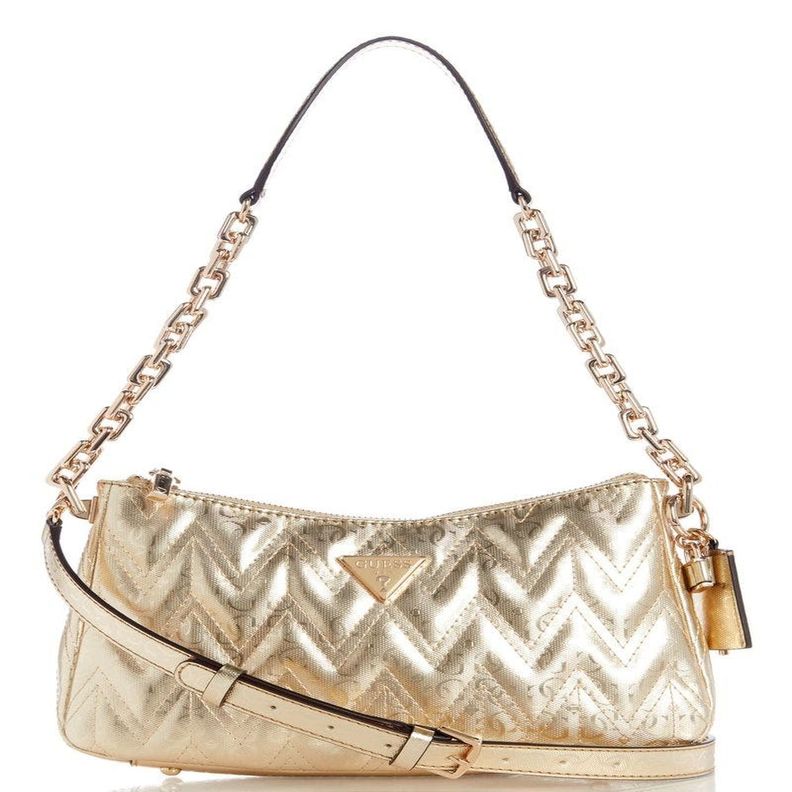 Cartera Guess Mujer Adelard Top Zip Shoulder Bag Dorado-0