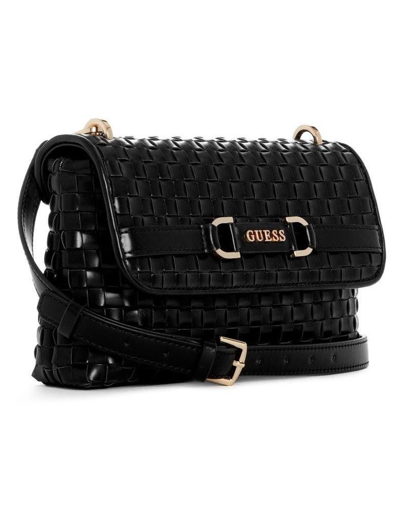 Cartera Guess Mujer Majka Crossbody Flap Negro-1