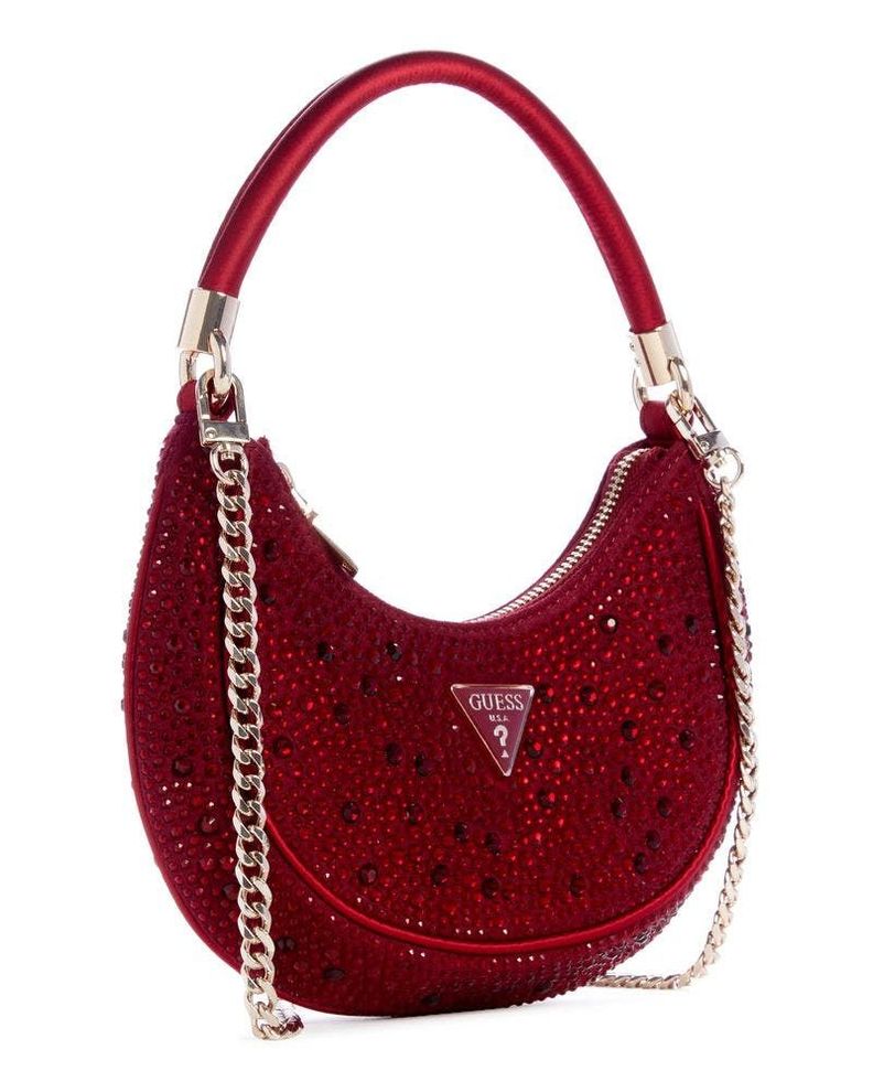 Cartera Guess Mujer Zalina Small Hobo Rojo-1