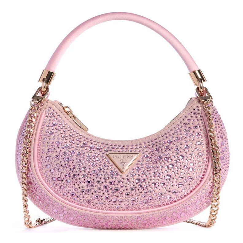 Cartera Guess Mujer Zalina Small Hobo Rosado-0