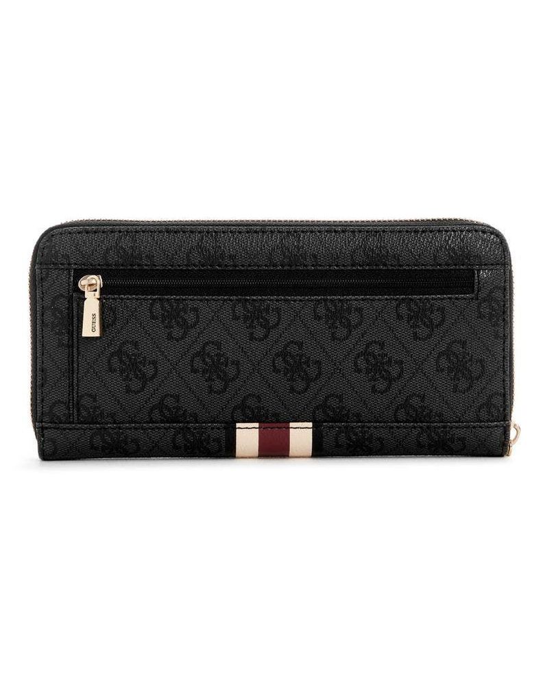 Billetera Guess Mujer Laurel Slg Large Zip Around Gris-1