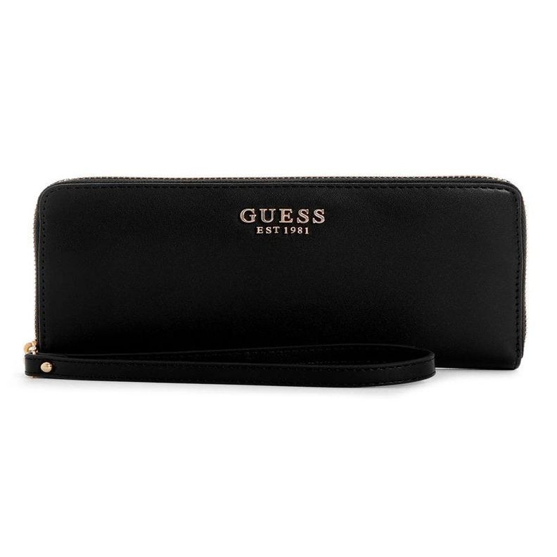 Billetera Guess Mujer Laurel Slg Large Zp Around Negro.-0