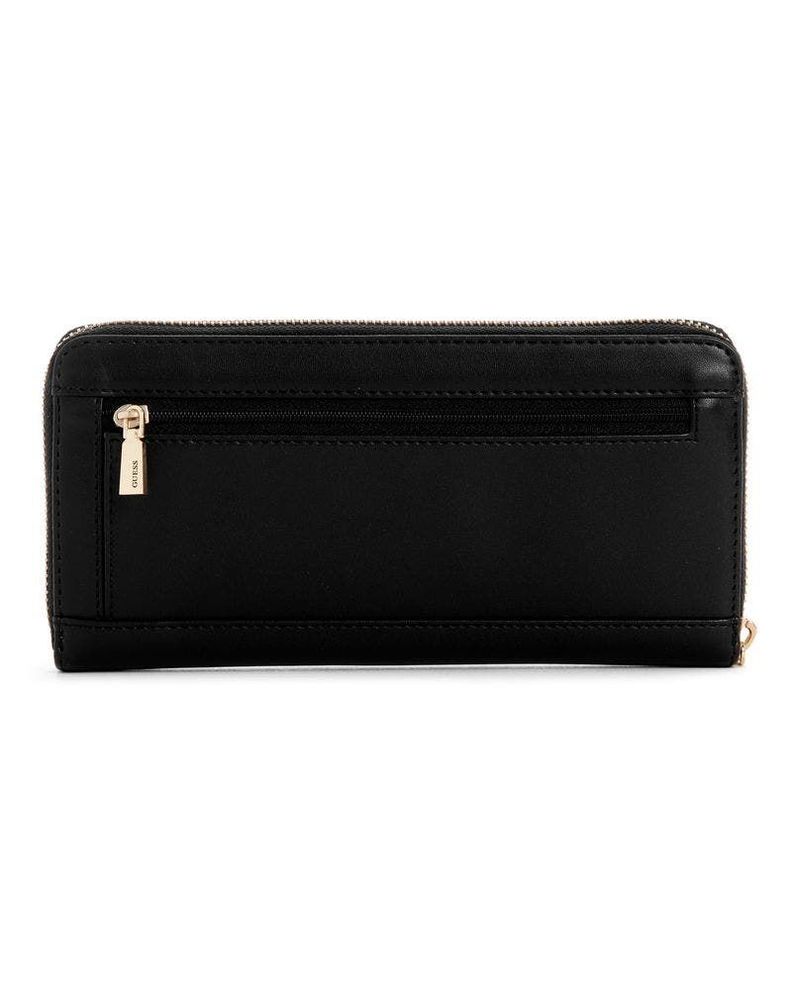 Billetera Guess Mujer Laurel Slg Large Zp Around Negro.-1