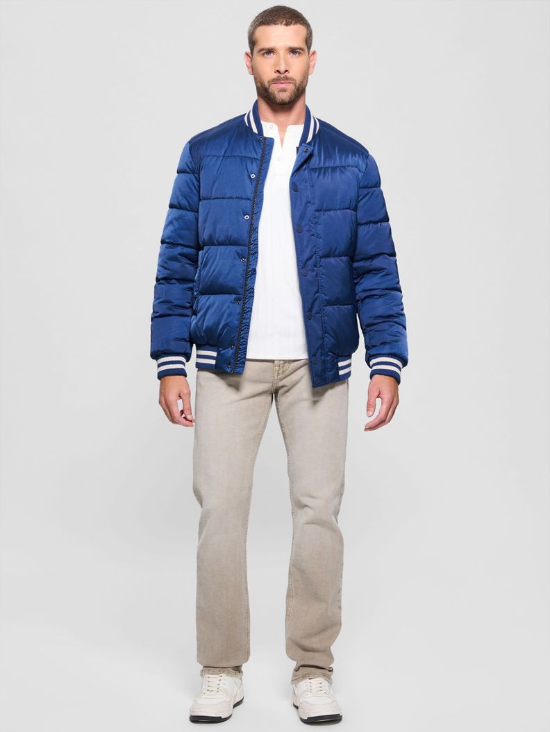 Chaqueta Guess Hombre Branded Puffa Bomber Azul-1