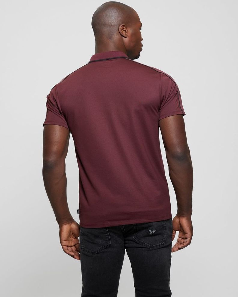 Polera Guess Hombre Ss Guess Quattro G Tape Polo Rojo-3