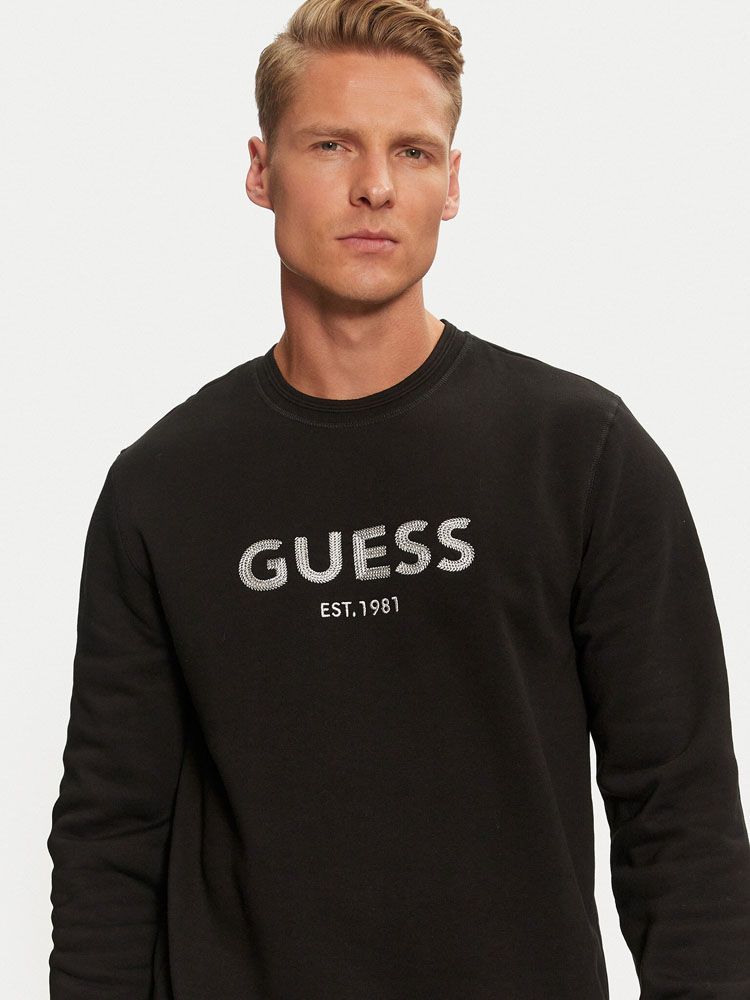 Poleron Guess Hombre Guess Box Cn Sweatshirt Negro-2