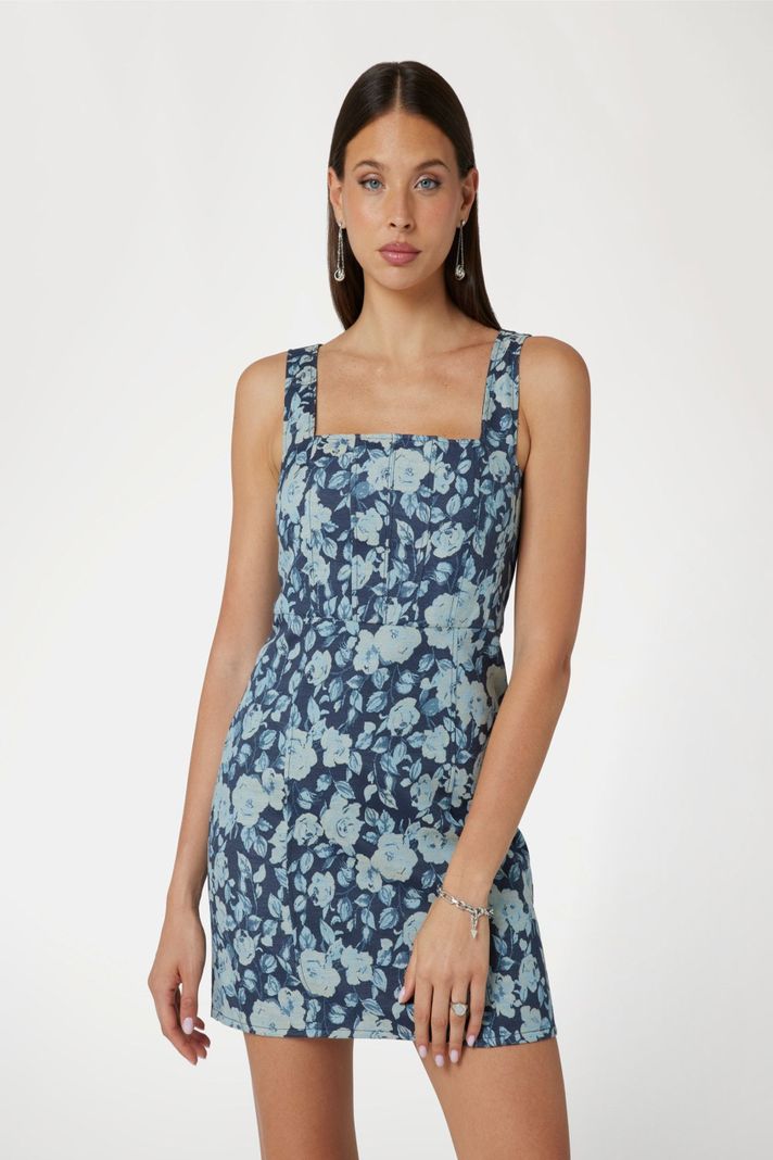 Vestido Guess Mujer Margaux Jacquard Dress Celeste-0