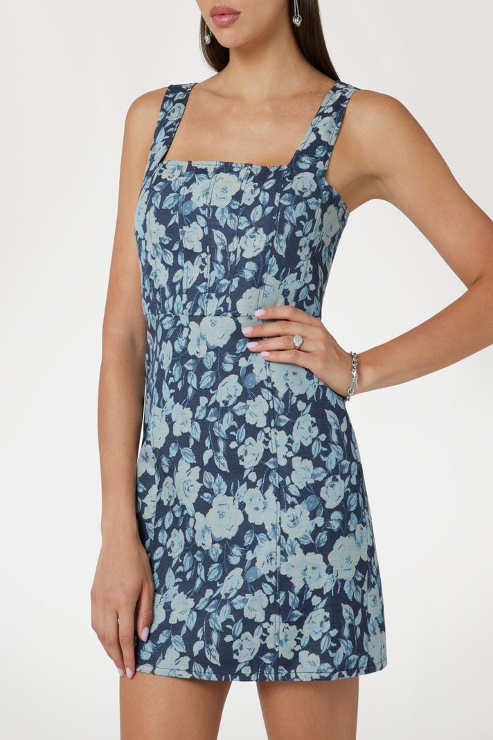 Vestido Guess Mujer Margaux Jacquard Dress Celeste-3