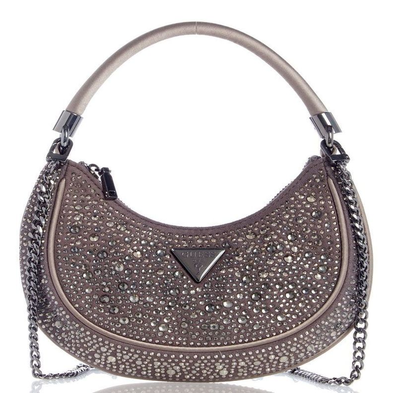 Cartera Guess Mujer Zalina Small Hobo Gris-0