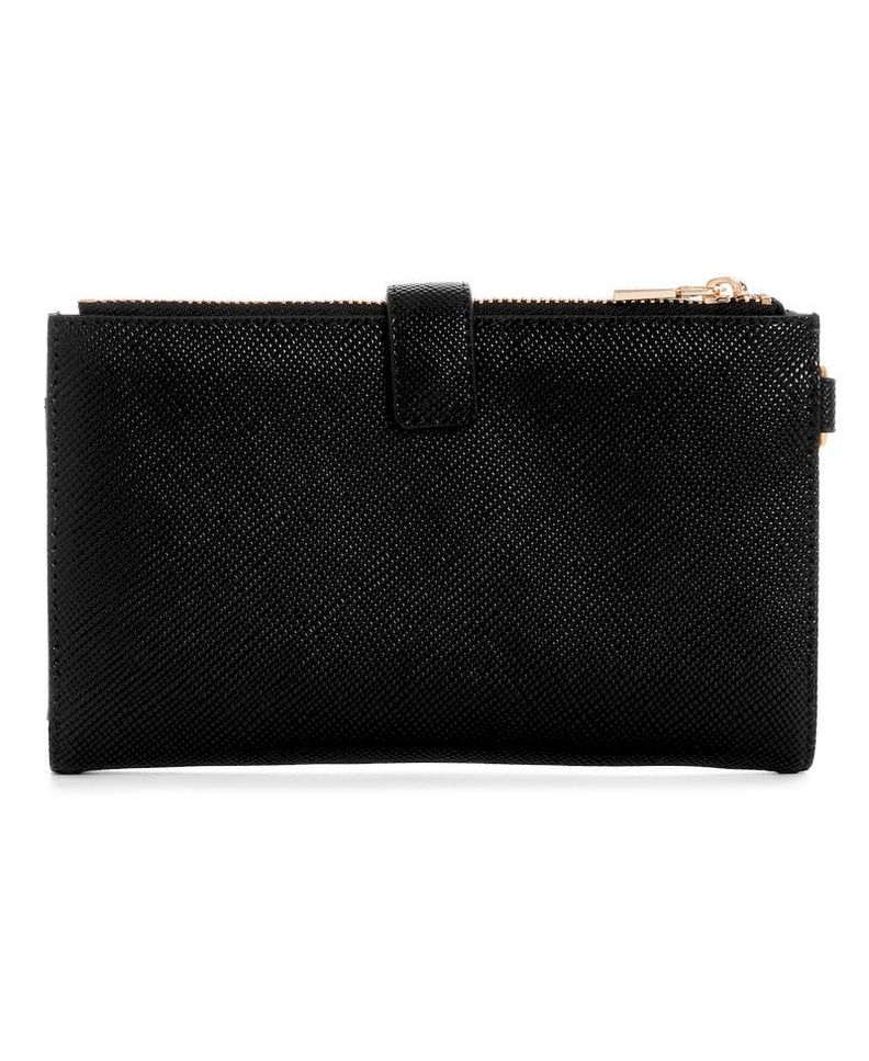 Billetera Guess Mujer Eco Gloriana Slg Dbl Zip Orgzr Negro-1