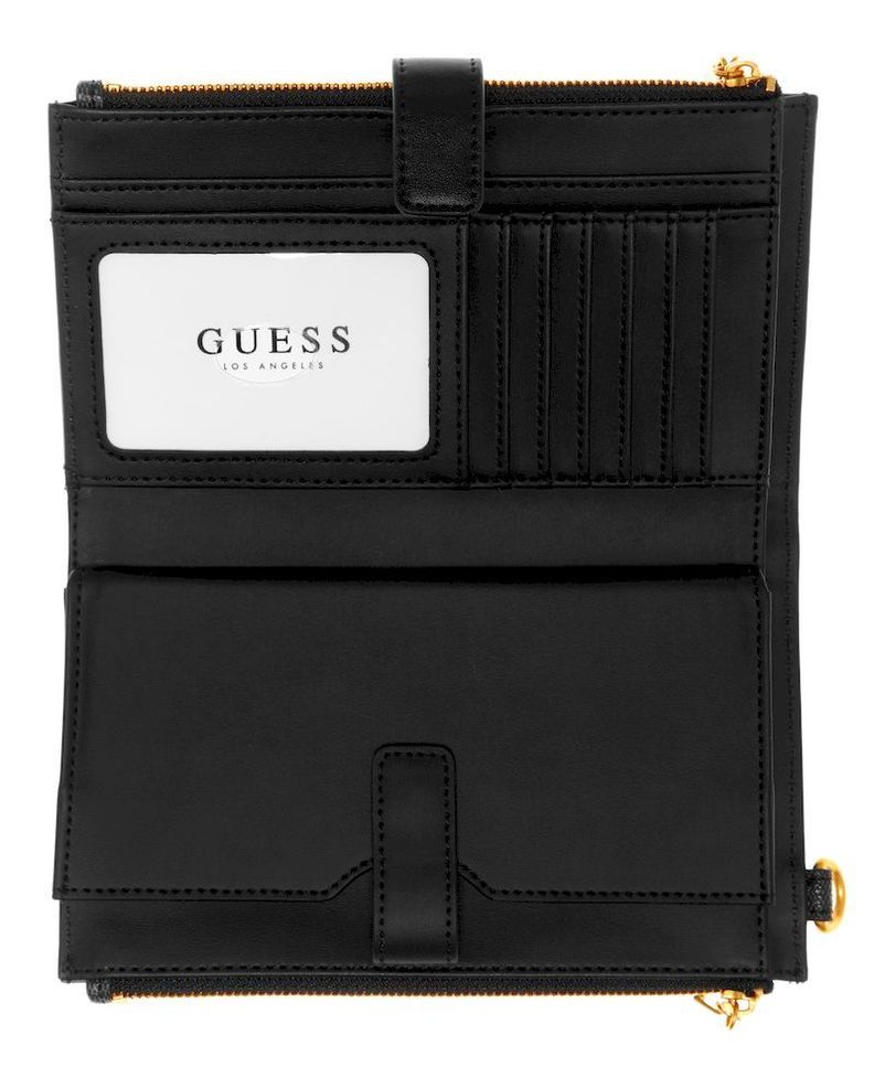 Billetera Guess Mujer Eco Gloriana Slg Dbl Zip Orgzr Negro-2
