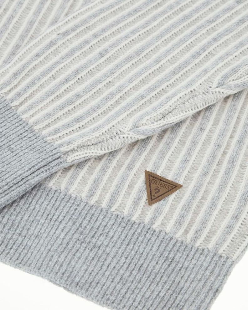 Tejido Guess Hombre Emmanuel Cn Bi-Color Ribs Swtr Gris-5