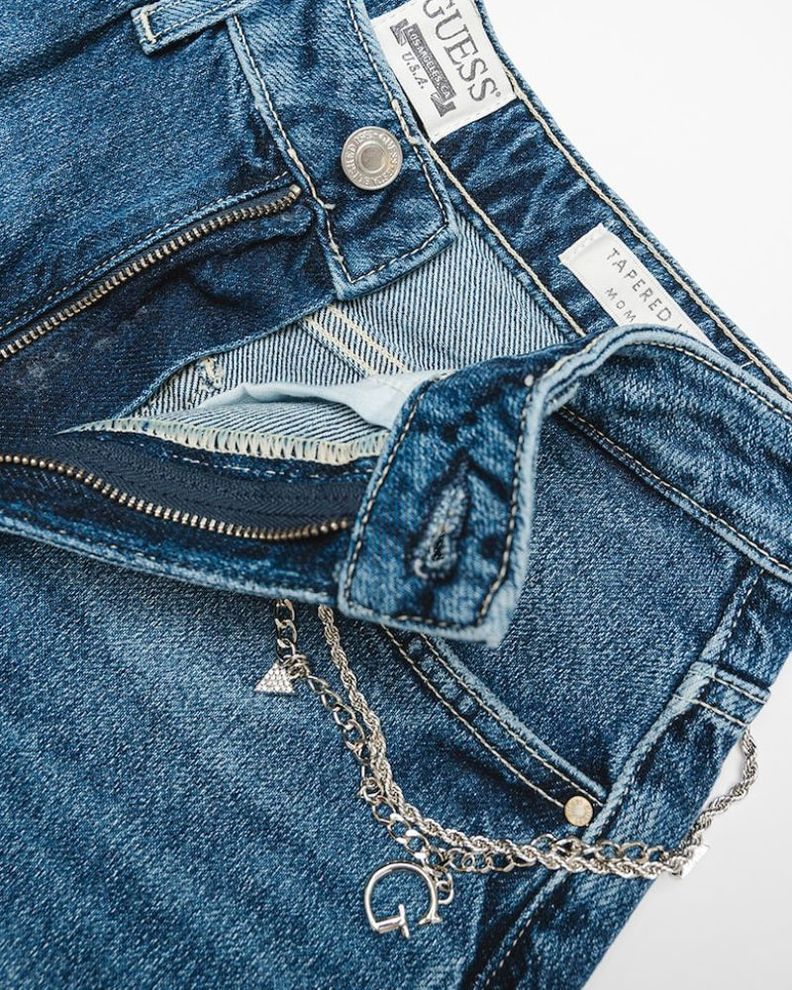 Jeans Guess Mujer Mom Azul-4