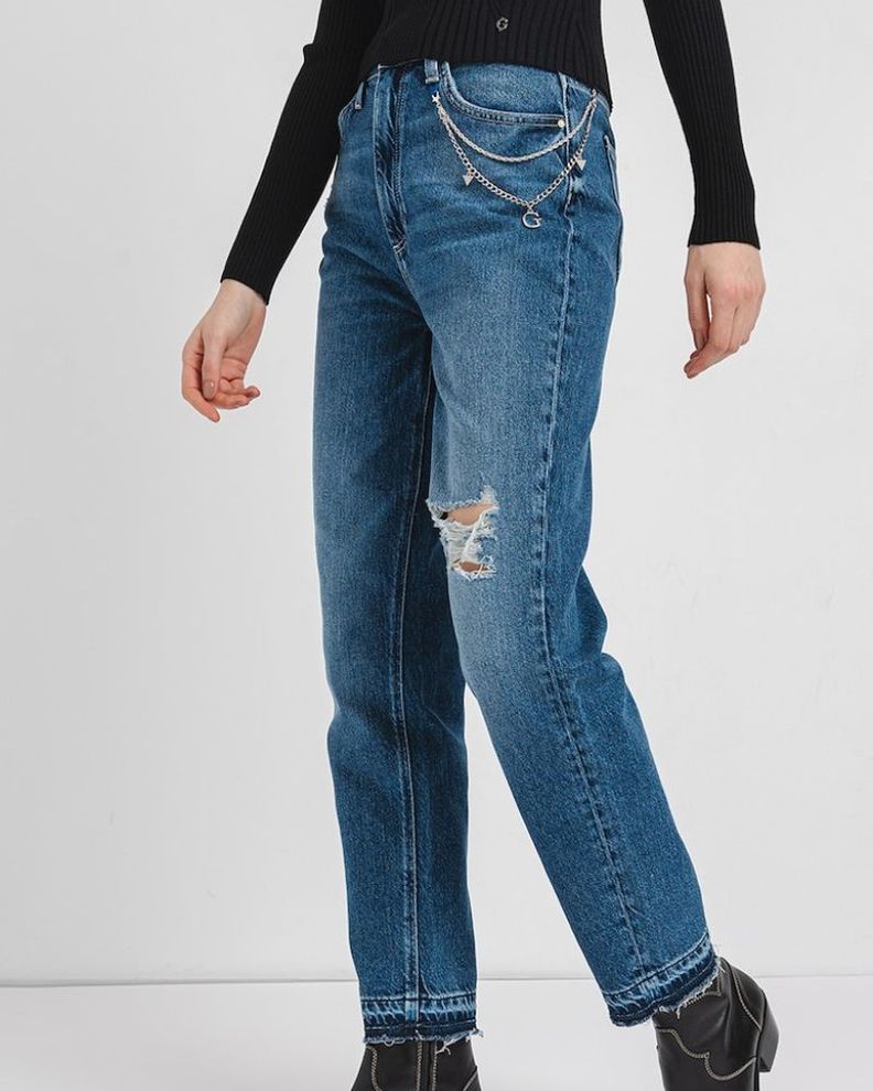 Jeans Guess Mujer Mom Azul-6