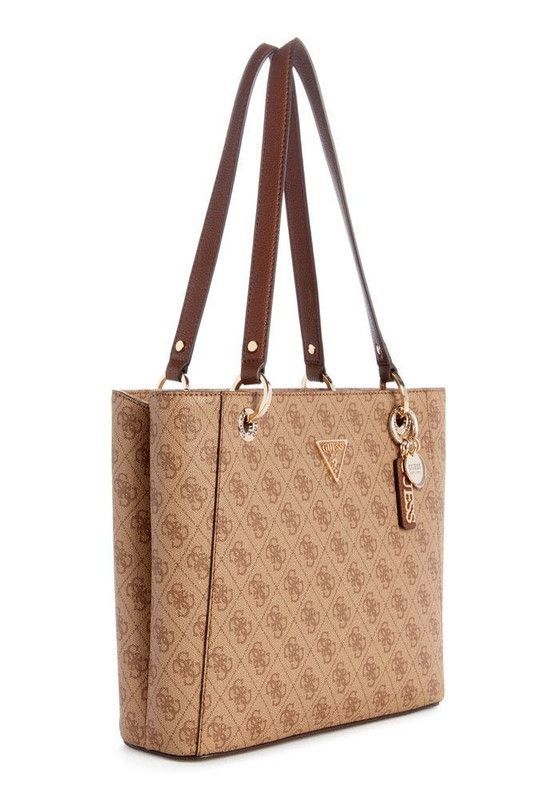 Cartera Guess Mujer Noelle Small Noel Tote Café-1