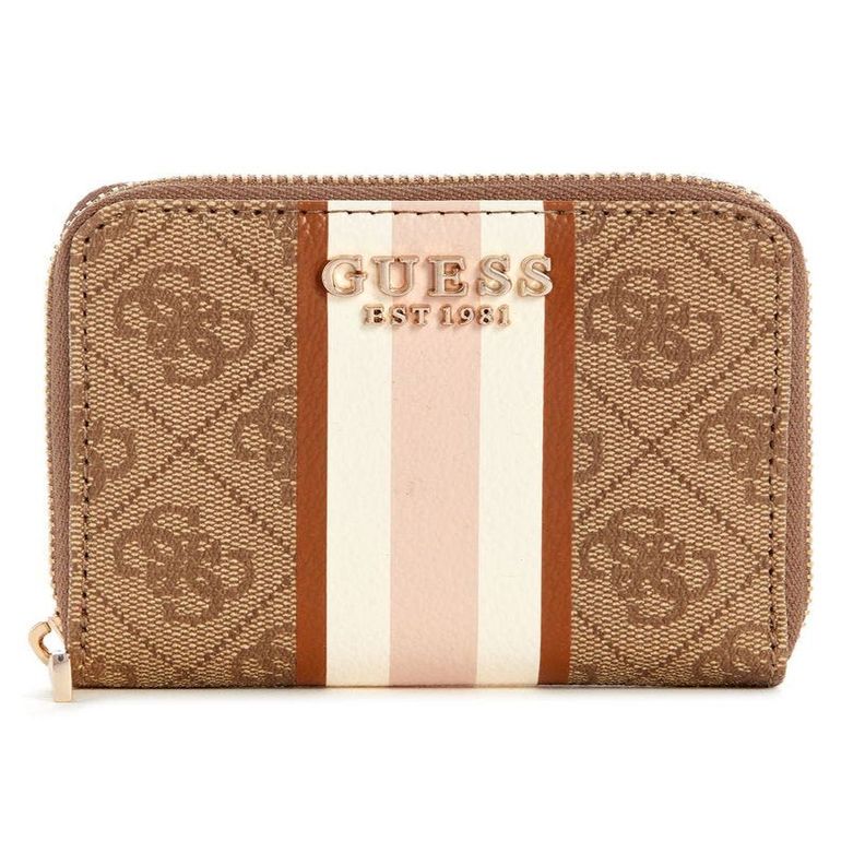 Billetera Guess Mujer Laurel Slg Small Zp Around Café-0