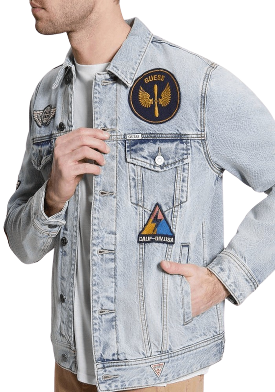 Chaqueta Guess Hombre Dillon Jacket Azul