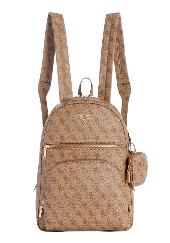 Mochila Guess Mujer Power Play Large Tech Backpack Café-0