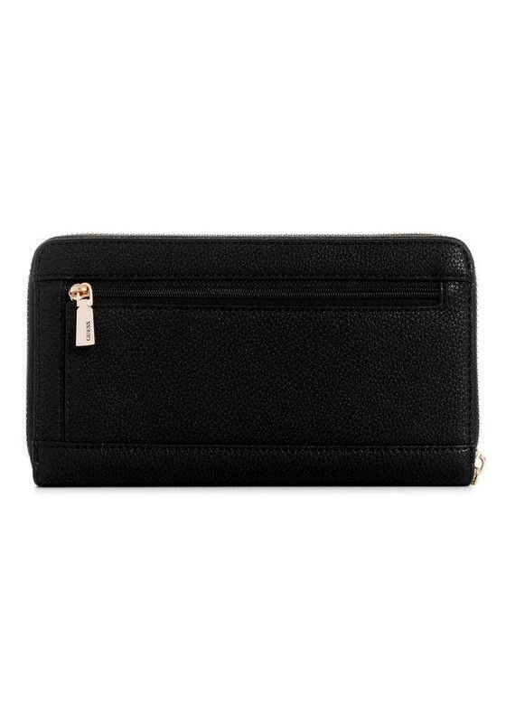 Billetera Guess Mujer Laurel Large Zip Around - Negro-1