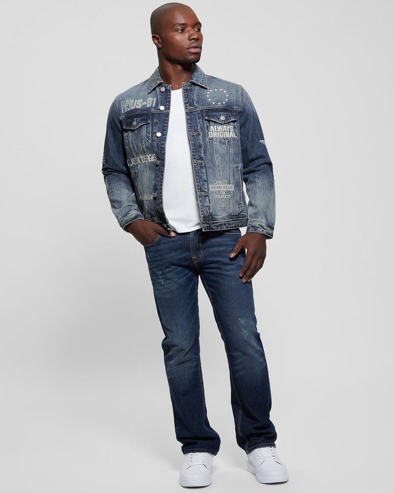 Chaqueta Guess Hombre Dean Denim Jacket Azul-1