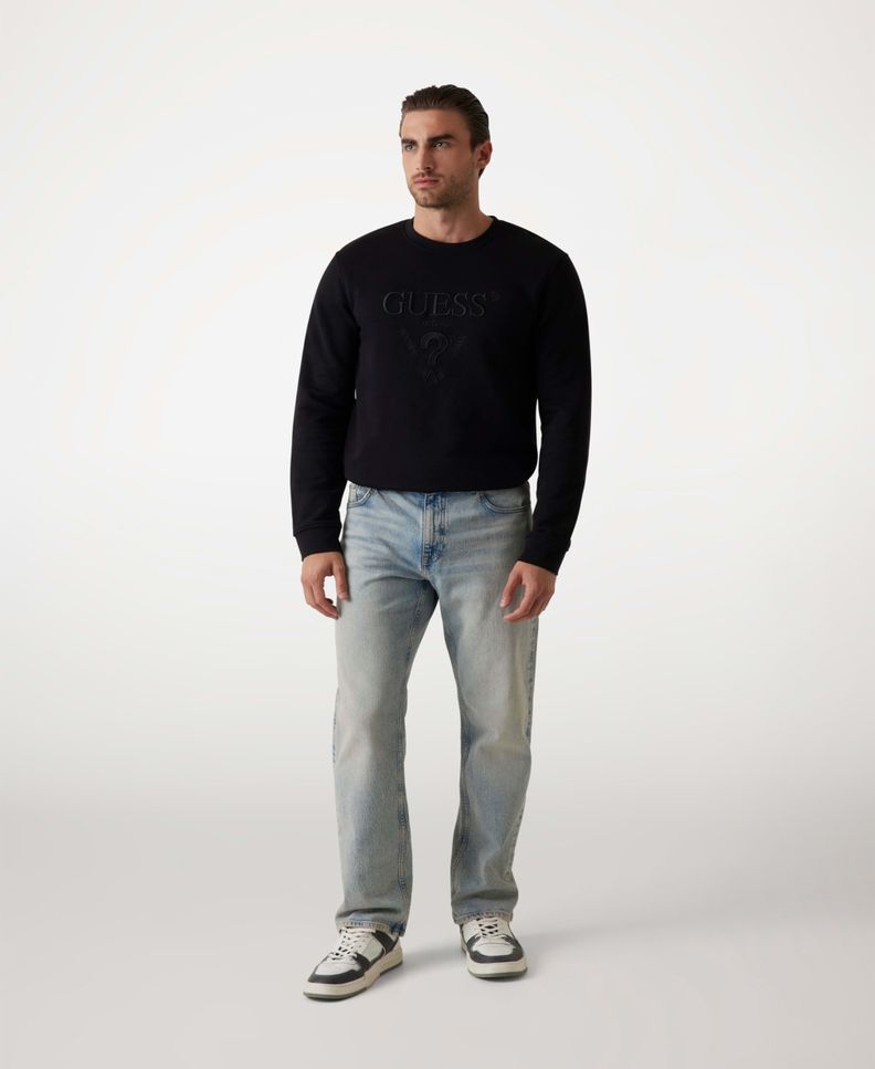 Poleron Guess Hombre Beau Cn Sweatshirt Negro-1