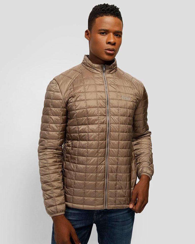 Chaqueta Guess Hombre Super Light Jkt Packable Café-0