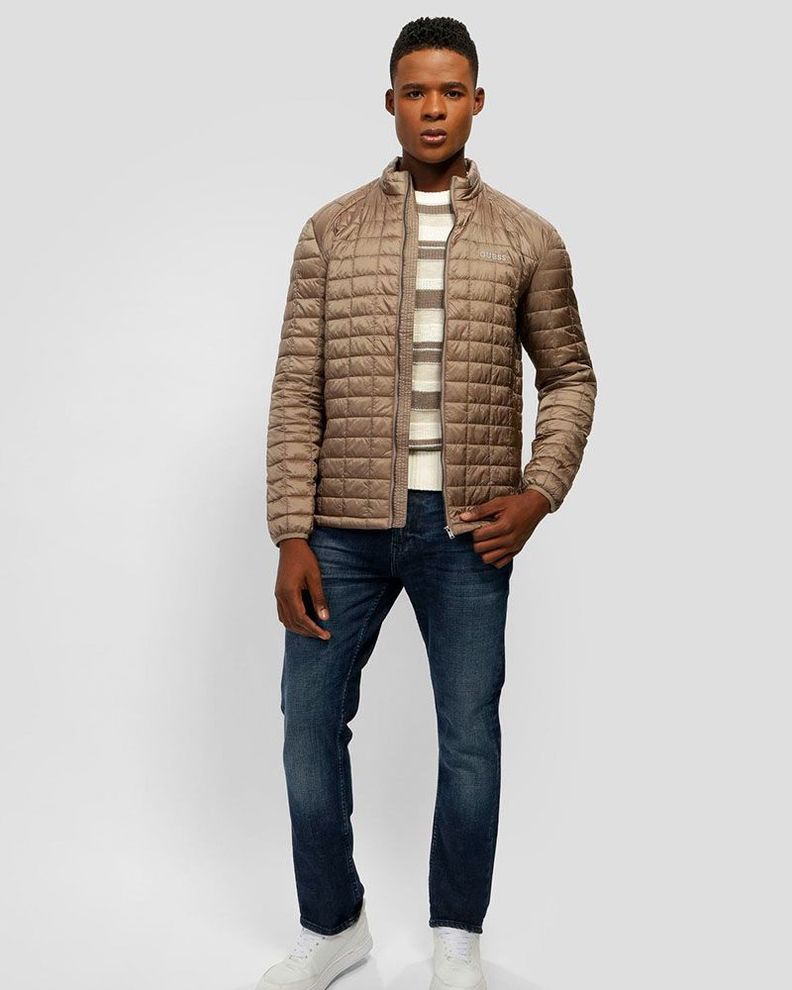 Chaqueta Guess Hombre Super Light Jkt Packable Café-1