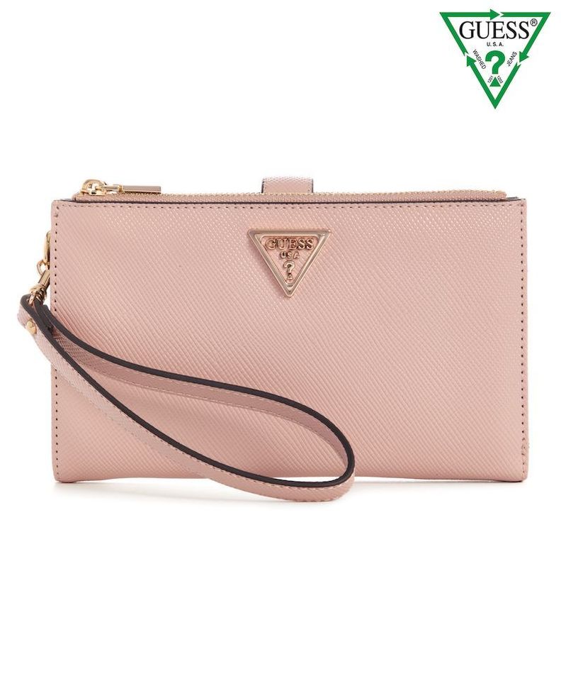 Billetera Guess Mujer Eco Gloriana Slg Dbl Zip Orgzr Rosado-0
