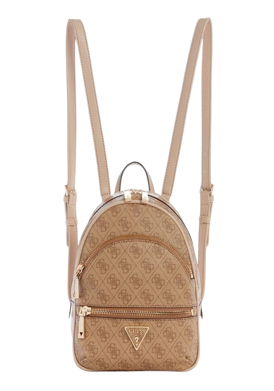 Mochila Guess Mujer Manhattan Backpack Café Claro-0