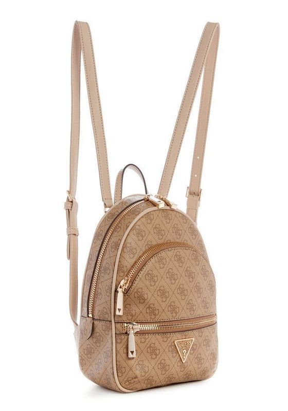 Mochila Guess Mujer Manhattan Backpack Café Claro-1