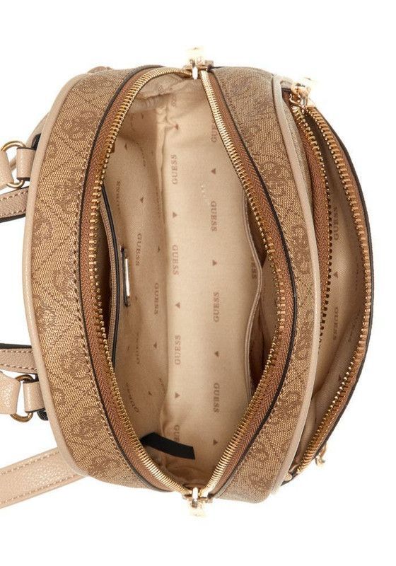 Mochila Guess Mujer Manhattan Backpack Café Claro-3