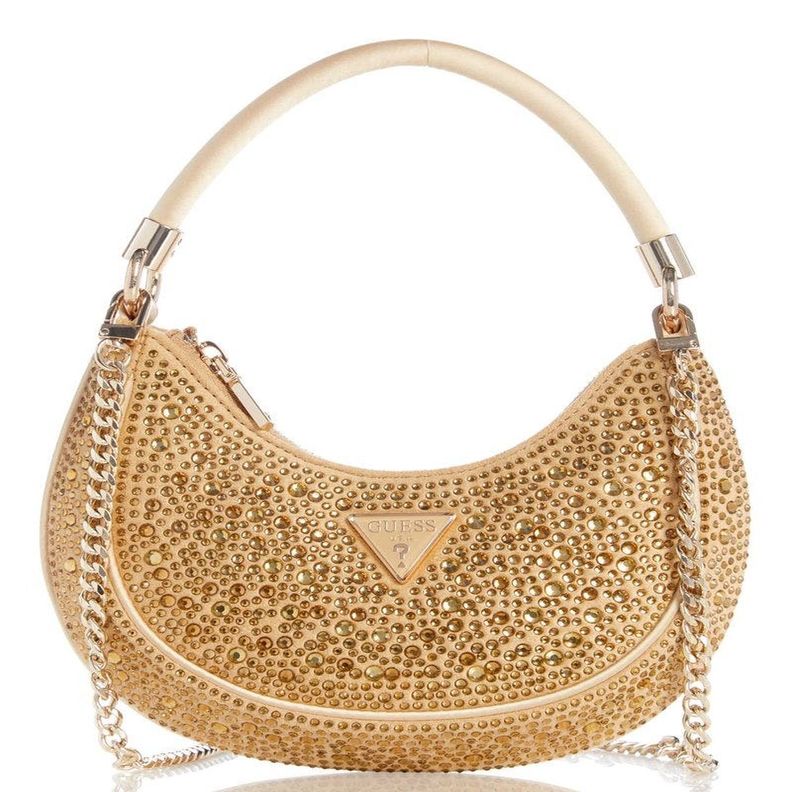 Cartera Guess Mujer Zalina Small Hobo Dorado-0