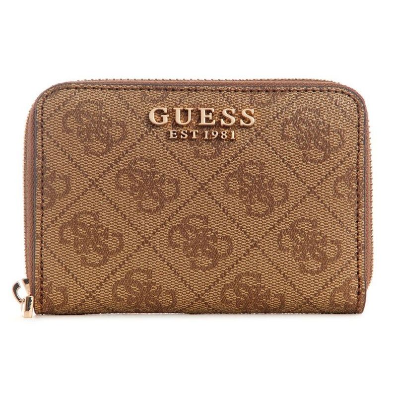 Billetera Guess Mujer Laurel Slg Small Zip Around Café-0