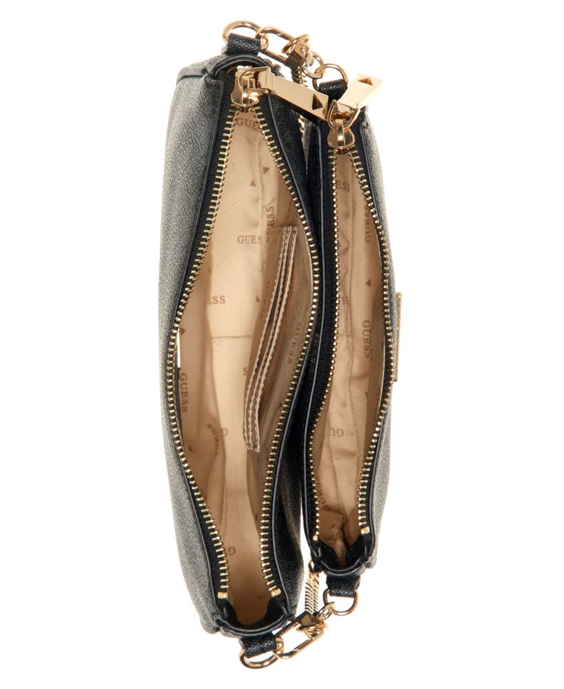 Cartera Guess Mujer Noelle Dbl Pouch Crossbody Carbon-7