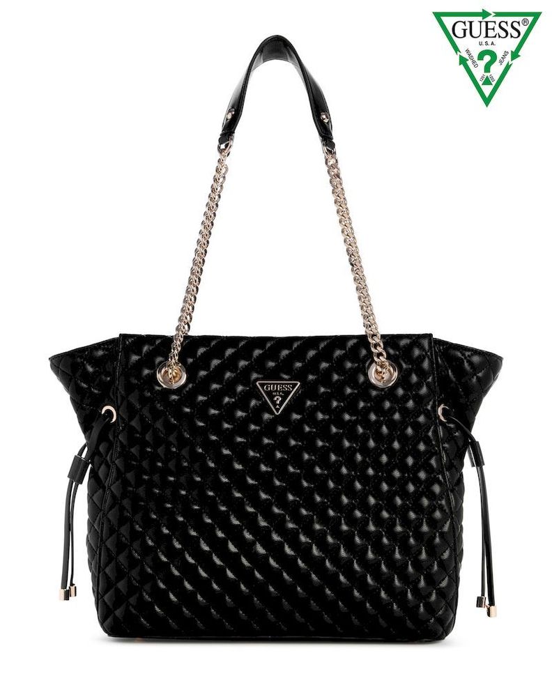 Cartera Guess Mujer Eco Rianee Tote Negro-0