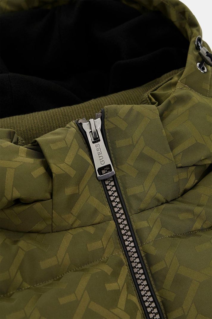 Chaqueta Guess Hombre Monogram Puffa Jkt Verde-4