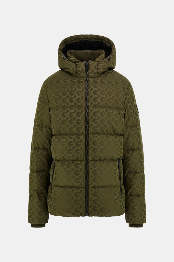 Chaqueta Guess Hombre Monogram Puffa Jkt Verde-7