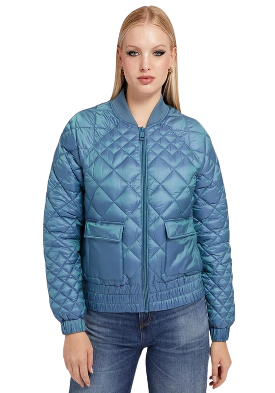 Chaqueta Guess Mujer Hilary Bomber Celeste-0