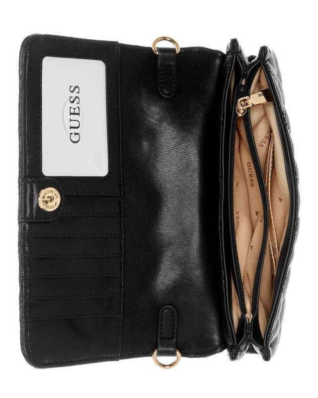 Cartera Guess Mujer Noelle Xbody Flap Organizer Carbón-2