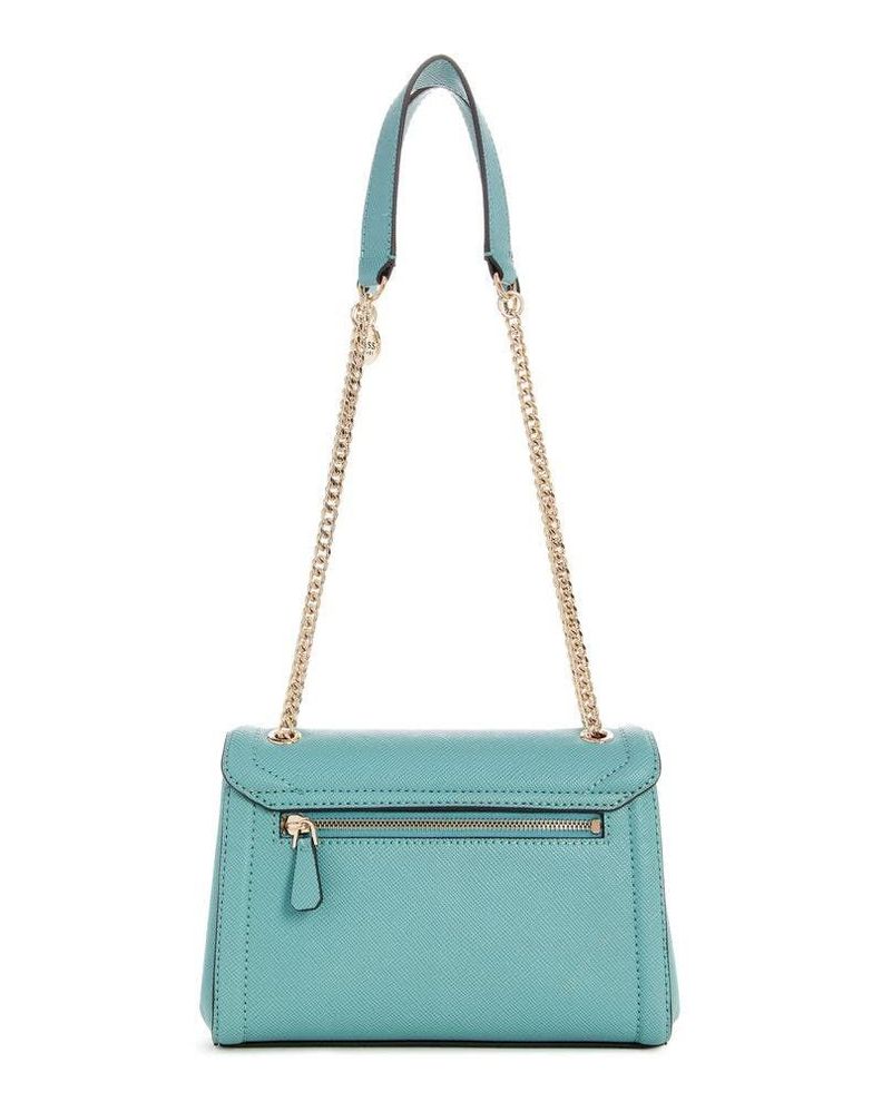 Cartera Guess Mujer Noelle Convertible Xbody Flap Azul.-1
