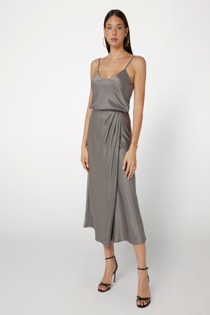 Falda Guess Mujer Anastasia Long Satin Skirt Surtido-1