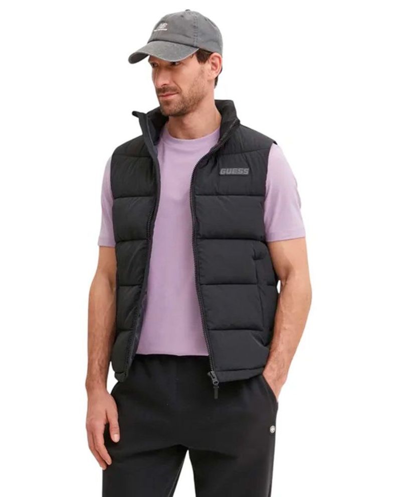 Chaqueta Guess Hombre Rohan Quilted Vest Negro-0
