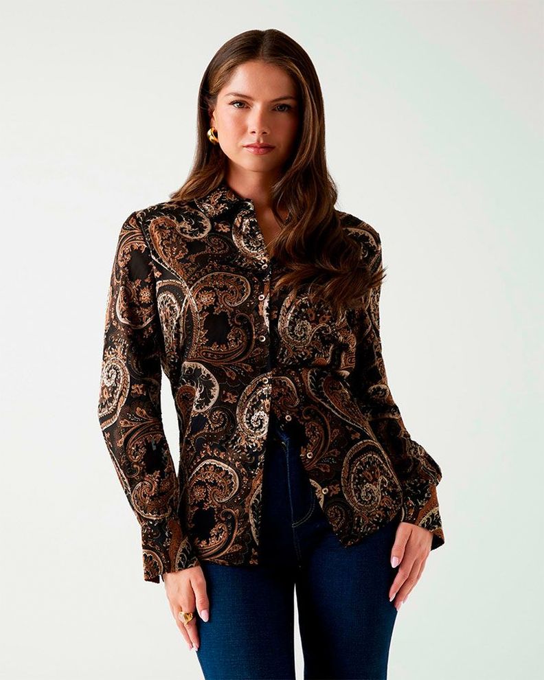 Blusa Ls Clarisse Oversize Multicolor
