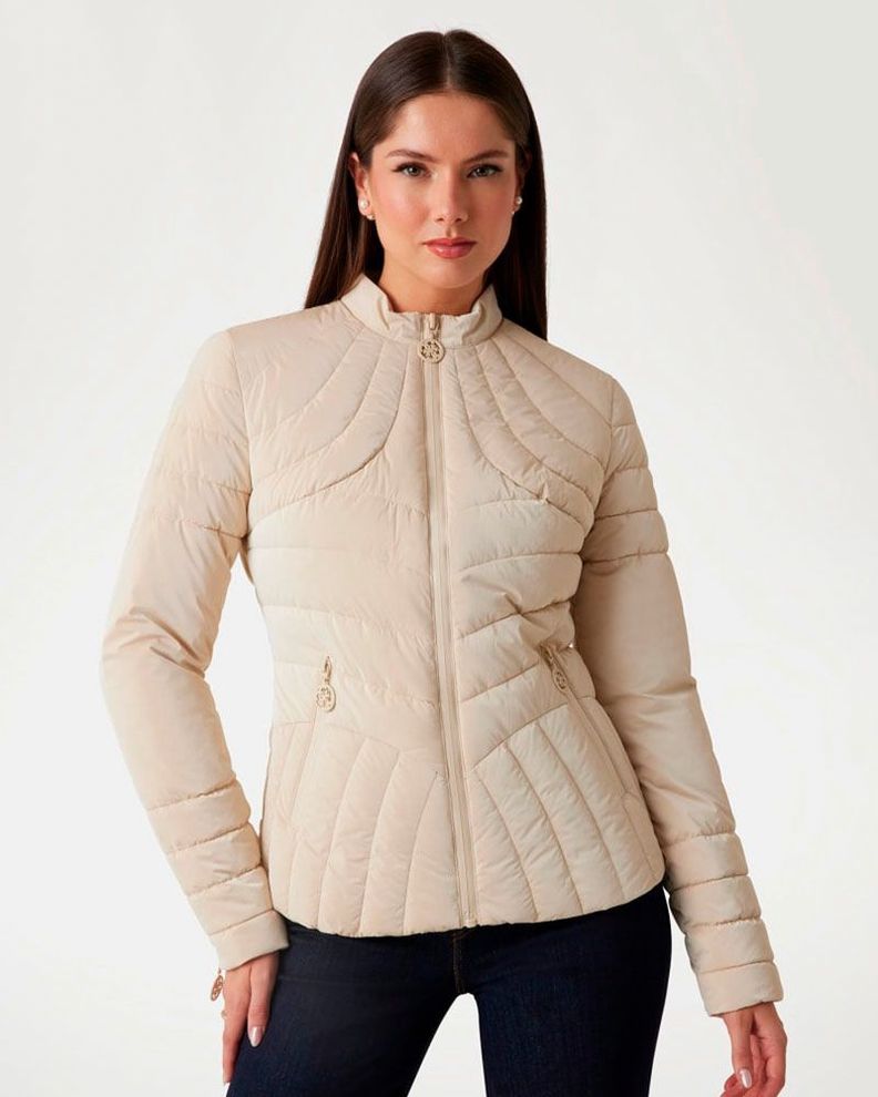 Chaqueta Guess Mujer Helena Light Puffa Blanco-0