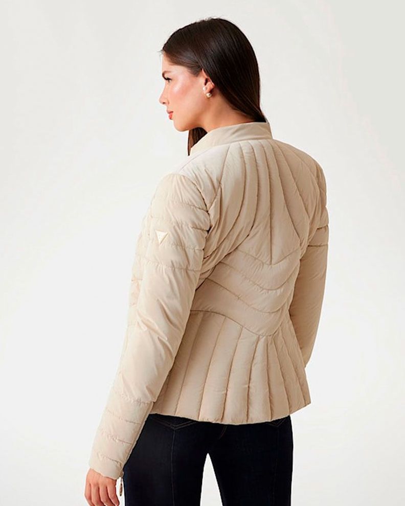 Chaqueta Guess Mujer Helena Light Puffa Blanco-2